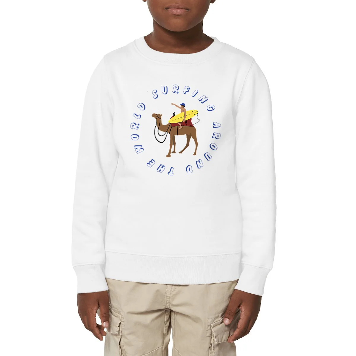 Sweatshirt Enfant - Garçon - Coton BIO - Surfing around the world