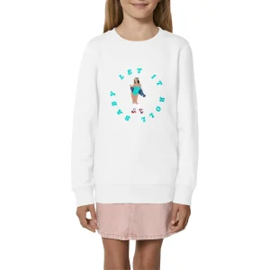 Sweatshirt Enfant - Fille - Épais - Coton BIO - Let it roll baby