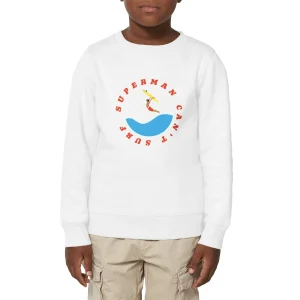 Sweatshirt Enfant - Garçon - Épais - Coton BIO - Superman can't surf