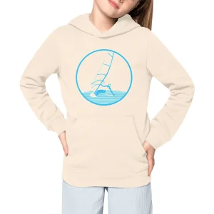 Sweatshirt à capuche Enfant - Fille - Coton BIO - Planche à voile W