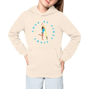 Sweatshirt à capuche Enfant - Fille - Coton BIO - Love at first sight